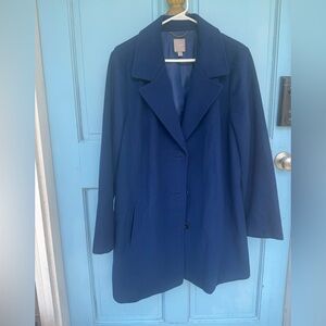 J. Jill Women's Wool Blue Pea Coat size XL